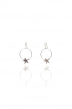 Charm Hoop Star Earrings