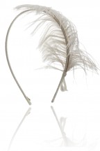 Skinny Band with Side Ostrich Feather