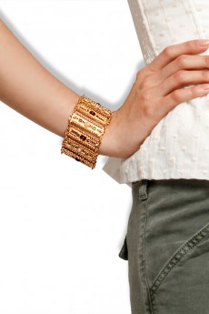 Antique gold Stone Pearl Bracelet