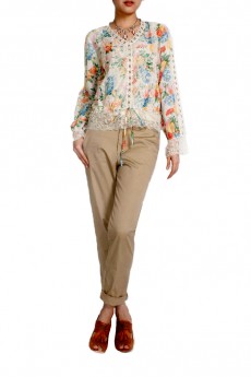 Blouse w/ Velvet Ribbon