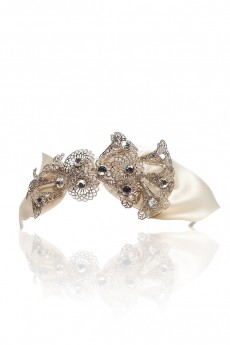 Metal Lace Orchids & Flowers with Rhinestones