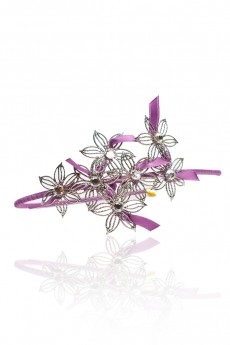 Wildflowers Rhinestones & Satin Leaves