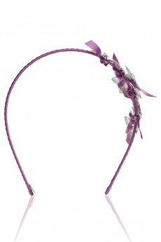 Wildflowers Rhinestones & Satin Leaves