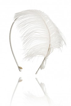 Skinny Band with Side Ostrich Feather