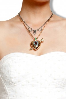 Double Strand Love Struck Pendent