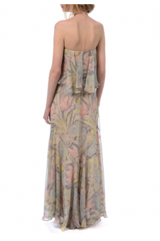 Eve Garden Party Gown in Blue Tulip Print