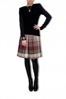 Bow knit Pullover Black