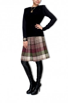 Bow knit Pullover Black