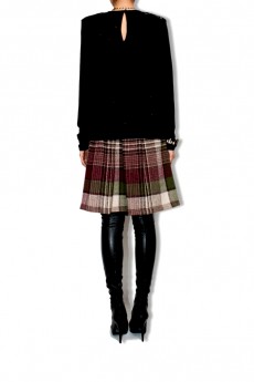 Bow knit Pullover Black