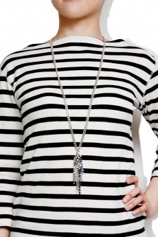 Blue Clear Pendant Long Necklace