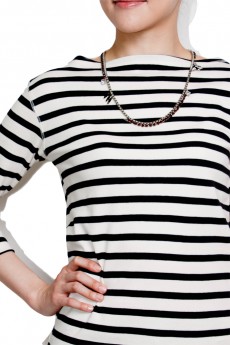 Spike Mid Length Necklace with Gem Stone